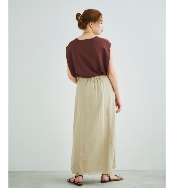 le.coeur blanc「ラップライクフリンジスカート」|スカート|