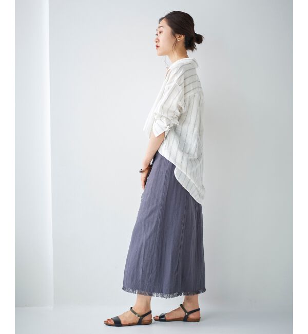 le.coeur blanc「ラップライクフリンジスカート」|スカート|