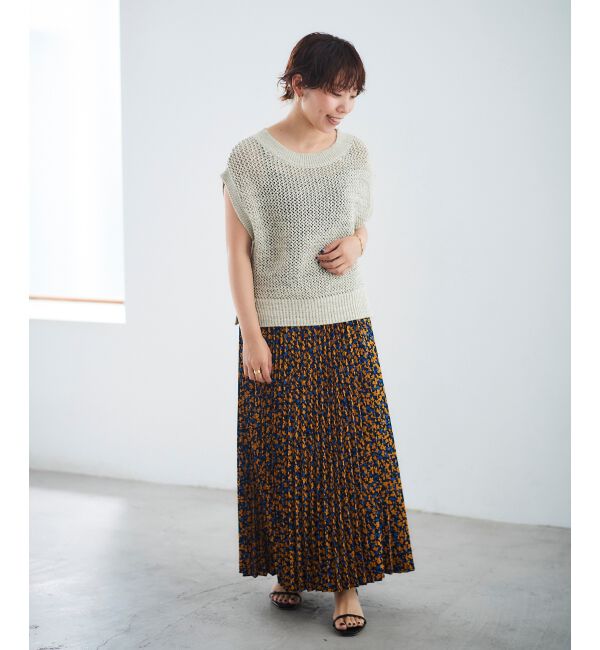 le.coeur blanc「フラワープリーツスカート」|スカート|