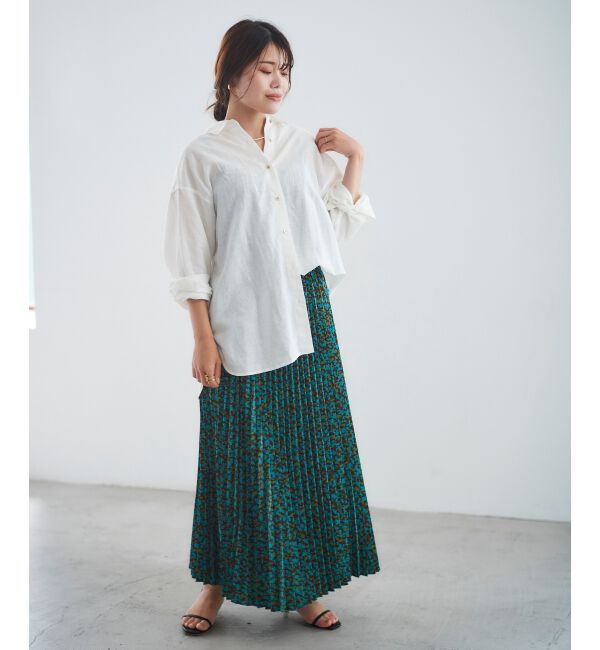 le.coeur blanc「フラワープリーツスカート」|スカート|