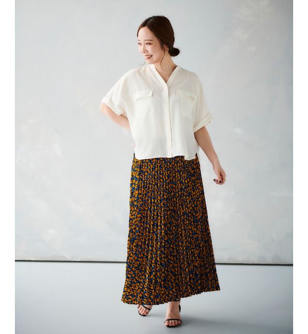 le.coeur blanc「フラワープリーツスカート」|スカート|