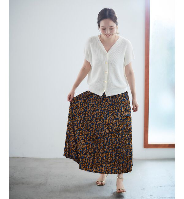 le.coeur blanc「フラワープリーツスカート」|スカート|