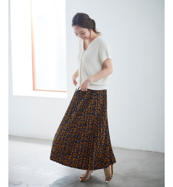 le.coeur blanc「フラワープリーツスカート」|スカート|