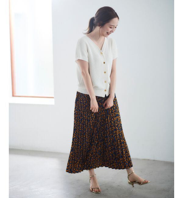 le.coeur blanc「フラワープリーツスカート」|スカート|