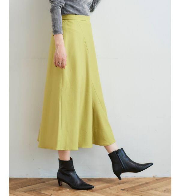 le.coeur blanc「《手洗い可能》カシミヤタッチフレアスカート」|フレア|