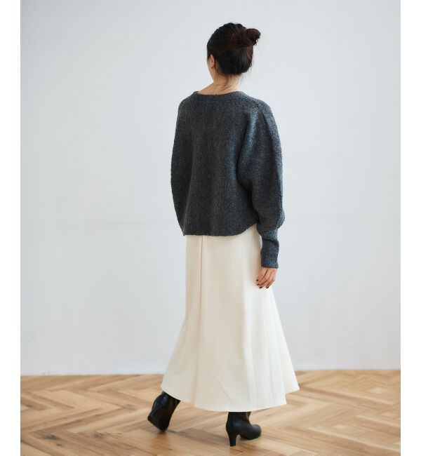 le.coeur blanc「《手洗い可能》カシミヤタッチフレアスカート」|フレア|
