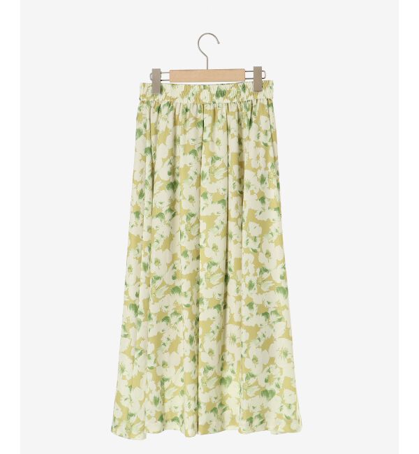 le.coeur blanc「《手洗い可能》フラワープリントギャザースカート」|スカート|