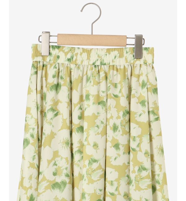 le.coeur blanc「《手洗い可能》フラワープリントギャザースカート」|スカート|