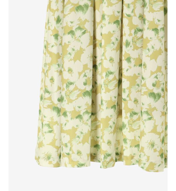 le.coeur blanc「《手洗い可能》フラワープリントギャザースカート」|スカート|