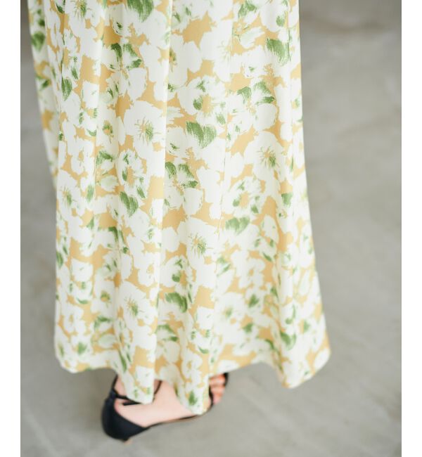 le.coeur blanc「《手洗い可能》フラワープリントギャザースカート」|スカート|