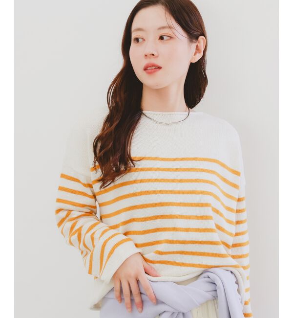 le.coeur blanc「《手洗い可能》TRICOTS JEANMARC ボーダーニット」|ニット・セーター|