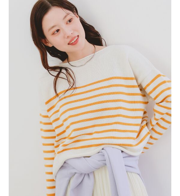 le.coeur blanc「《手洗い可能》TRICOTS JEANMARC ボーダーニット」|ニット・セーター|