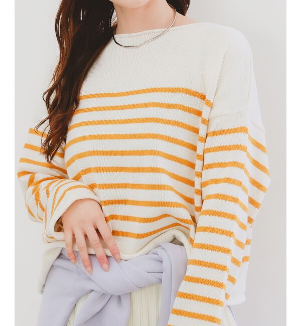 le.coeur blanc「《手洗い可能》TRICOTS JEANMARC ボーダーニット」|ニット・セーター|