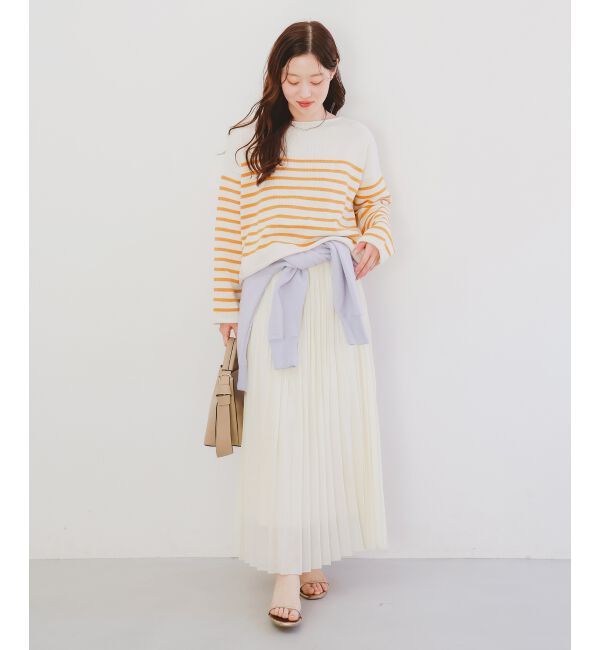 le.coeur blanc「《手洗い可能》TRICOTS JEANMARC ボーダーニット」|ニット・セーター|