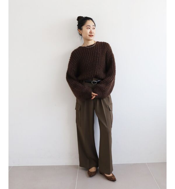  「《WEB限定アイテム》ヘアリーヤーンローゲージニット」|ニット・セーター|