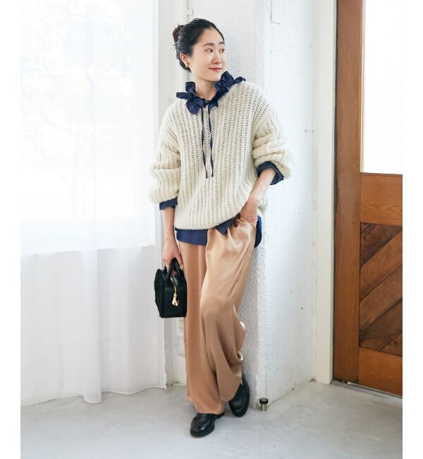  「《WEB限定アイテム》ヘアリーヤーンローゲージニット」|ニット・セーター|