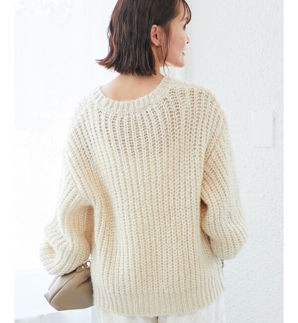  「《WEB限定アイテム》ヘアリーヤーンローゲージニット」|ニット・セーター|