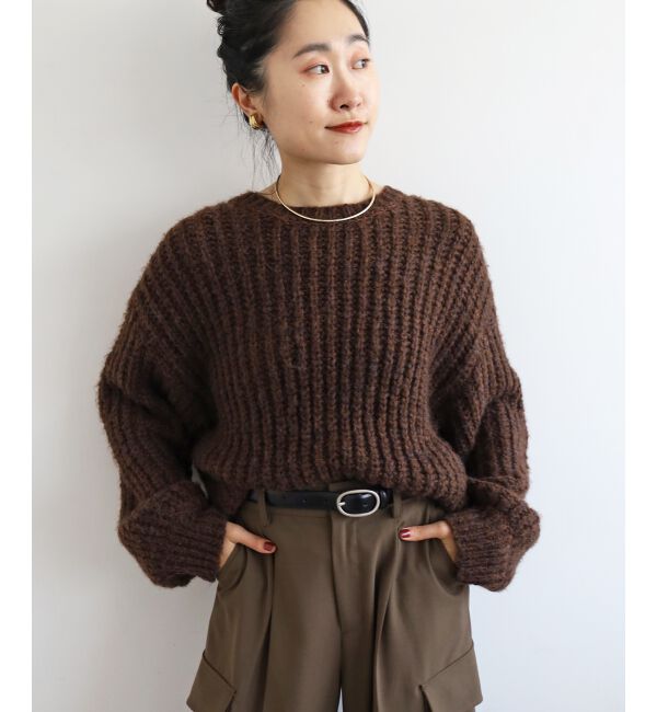  「《WEB限定アイテム》ヘアリーヤーンローゲージニット」|ニット・セーター|