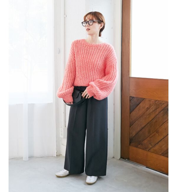  「《WEB限定アイテム》ヘアリーヤーンローゲージニット」|ニット・セーター|