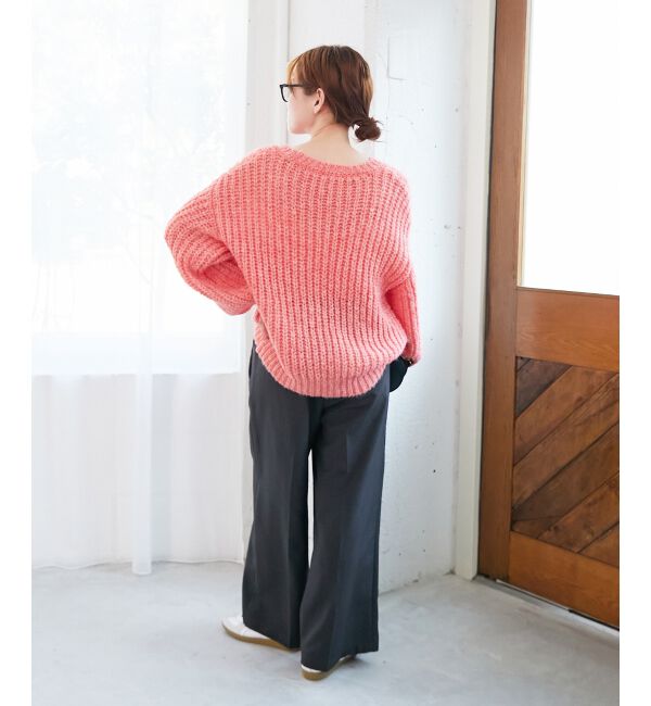  「《WEB限定アイテム》ヘアリーヤーンローゲージニット」|ニット・セーター|