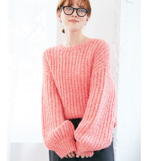  「《WEB限定アイテム》ヘアリーヤーンローゲージニット」|ニット・セーター|