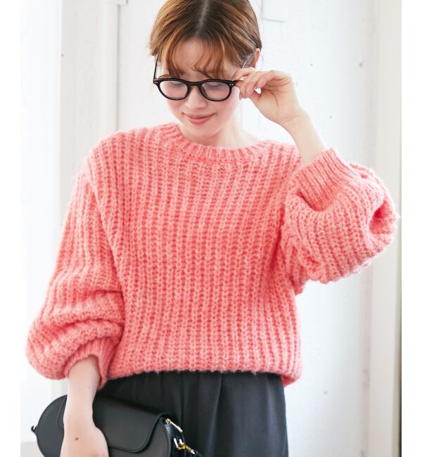  「《WEB限定アイテム》ヘアリーヤーンローゲージニット」|ニット・セーター|