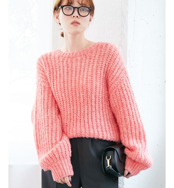  「《WEB限定アイテム》ヘアリーヤーンローゲージニット」|ニット・セーター|