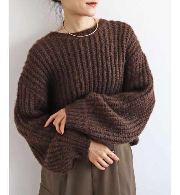  「《WEB限定アイテム》ヘアリーヤーンローゲージニット」|ニット・セーター|
