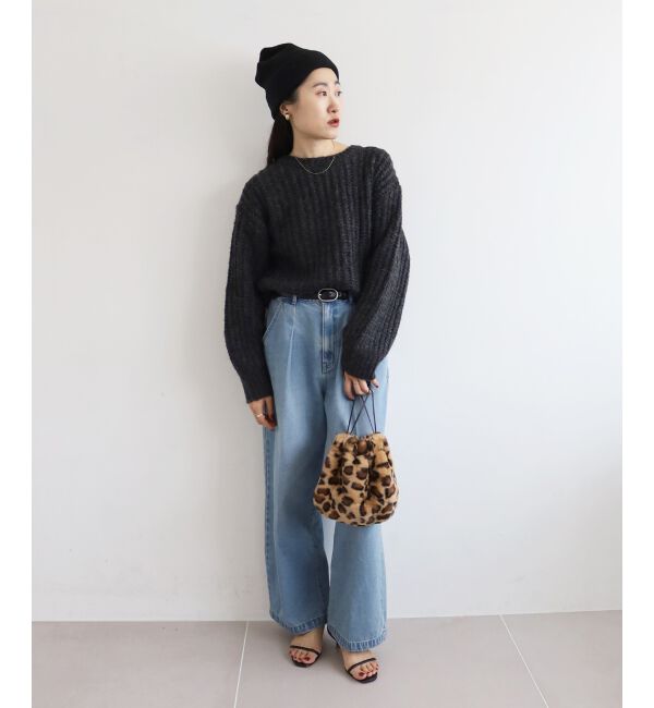  「《WEB限定アイテム》ヘアリーヤーンローゲージニット」|ニット・セーター|