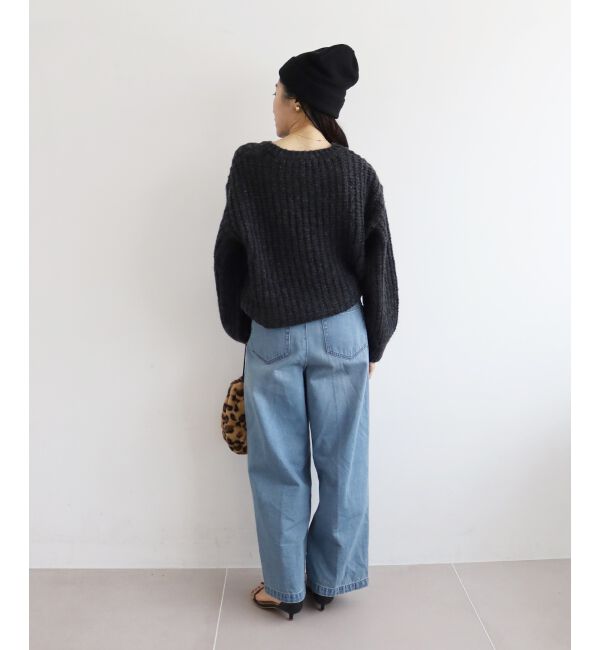  「《WEB限定アイテム》ヘアリーヤーンローゲージニット」|ニット・セーター|