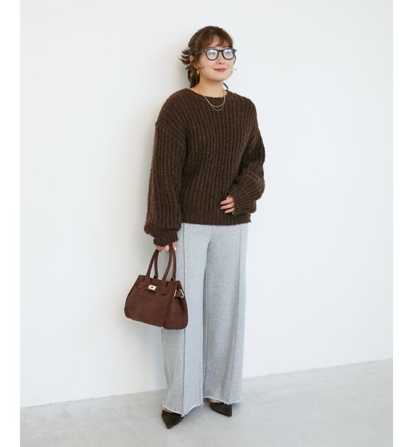  「《WEB限定アイテム》ヘアリーヤーンローゲージニット」|ニット・セーター|