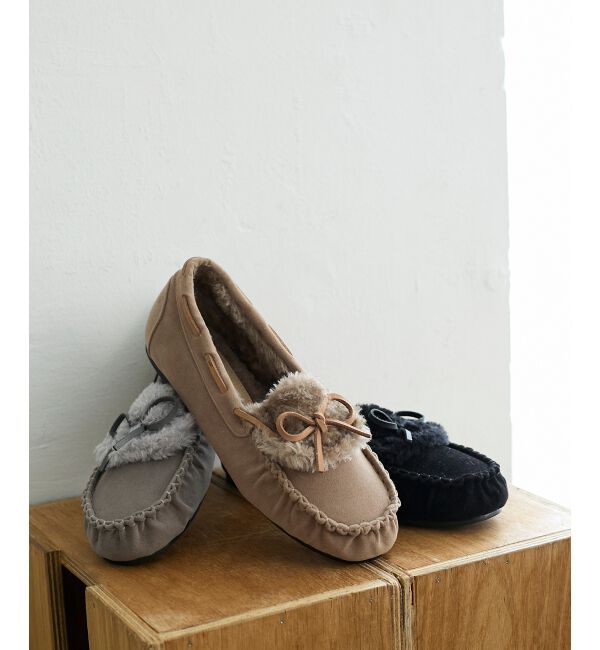  「《WEB限定アイテム》ファーデザインモカシンシューズ」|モカシン|