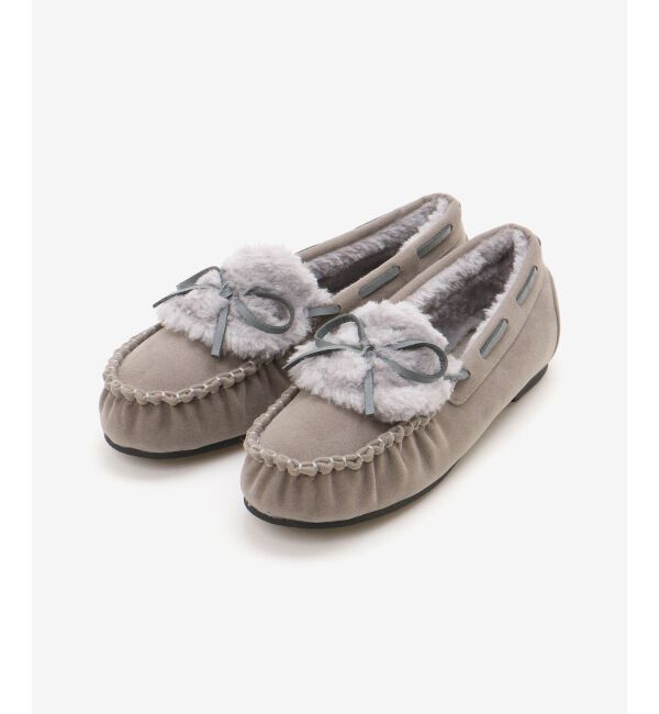  「《WEB限定アイテム》ファーデザインモカシンシューズ」|モカシン|