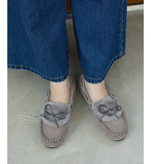  「《WEB限定アイテム》ファーデザインモカシンシューズ」|モカシン|