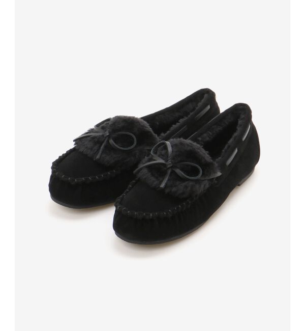  「《WEB限定アイテム》ファーデザインモカシンシューズ」|モカシン|