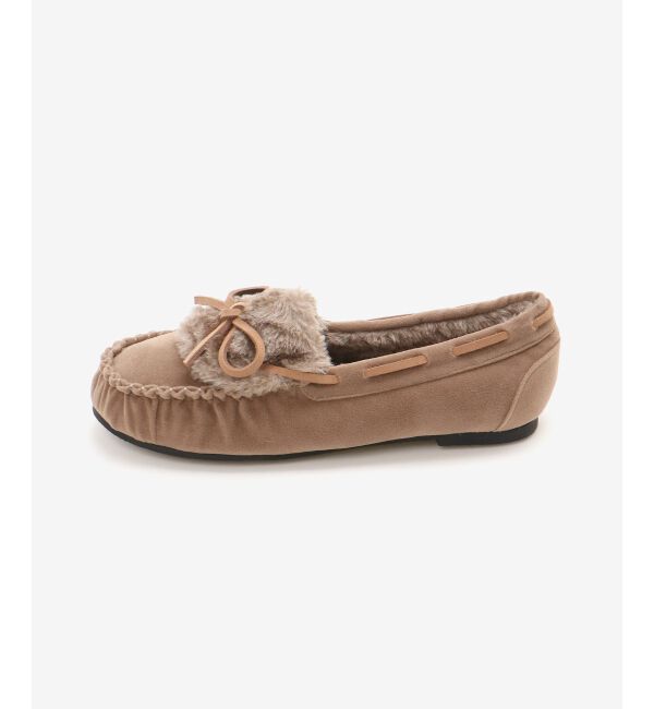  「《WEB限定アイテム》ファーデザインモカシンシューズ」|モカシン|