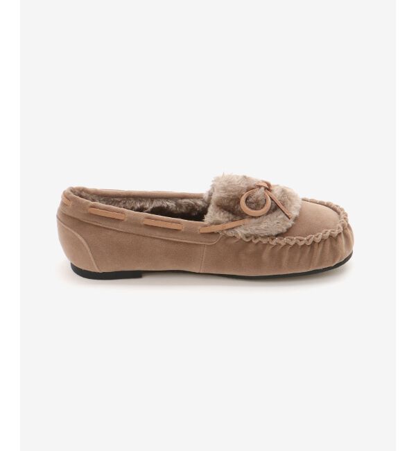  「《WEB限定アイテム》ファーデザインモカシンシューズ」|モカシン|