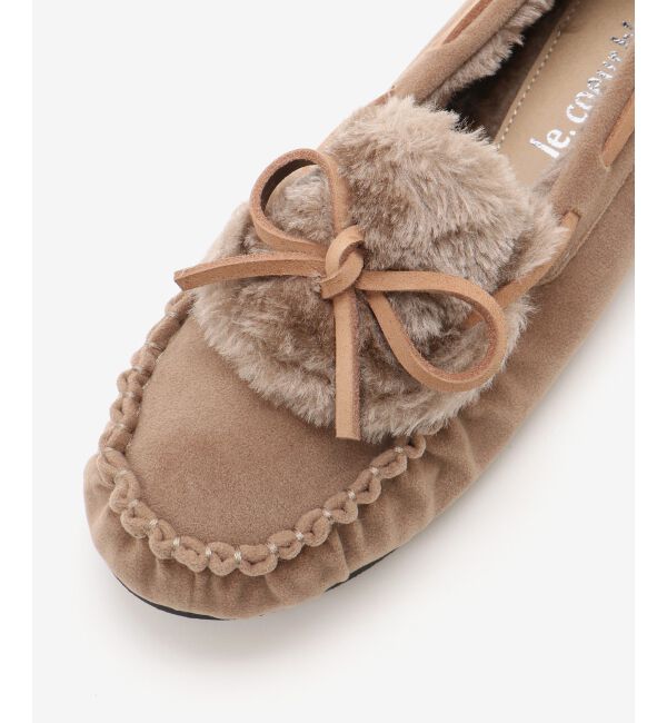  「《WEB限定アイテム》ファーデザインモカシンシューズ」|モカシン|