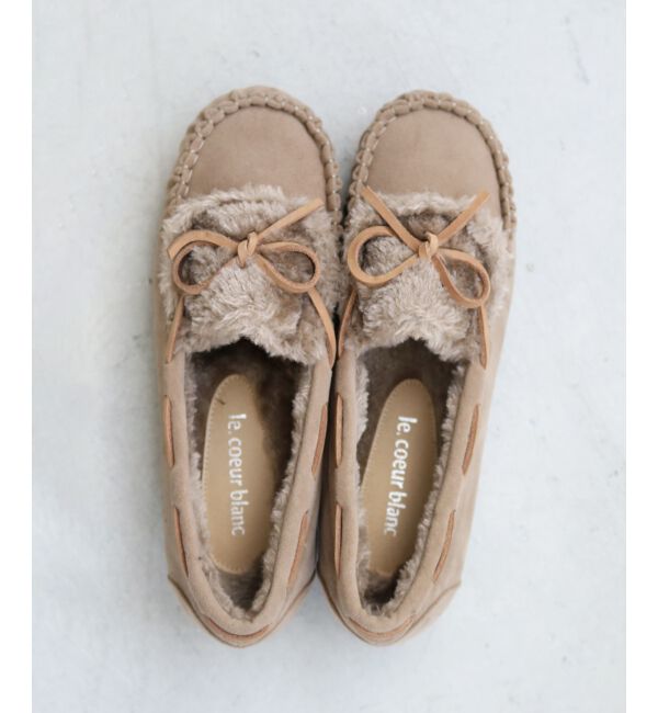  「《WEB限定アイテム》ファーデザインモカシンシューズ」|モカシン|