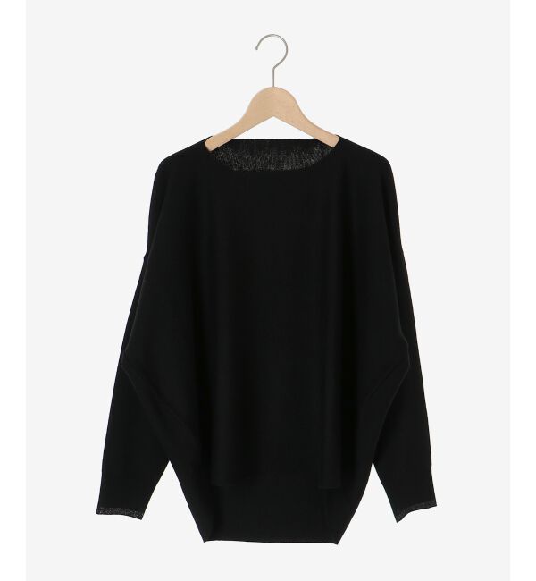  「《手洗い可能》ミラノリブラメ入り裾ラウンドニット」|ニット・セーター|