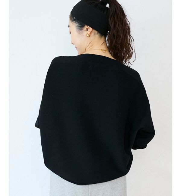  「《手洗い可能》ミラノリブラメ入り裾ラウンドニット」|ニット・セーター|