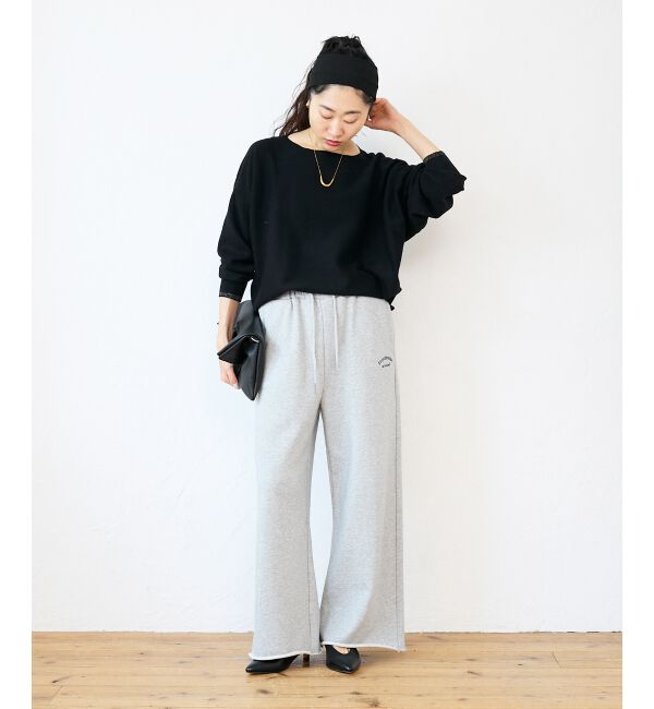  「《手洗い可能》ミラノリブラメ入り裾ラウンドニット」|ニット・セーター|