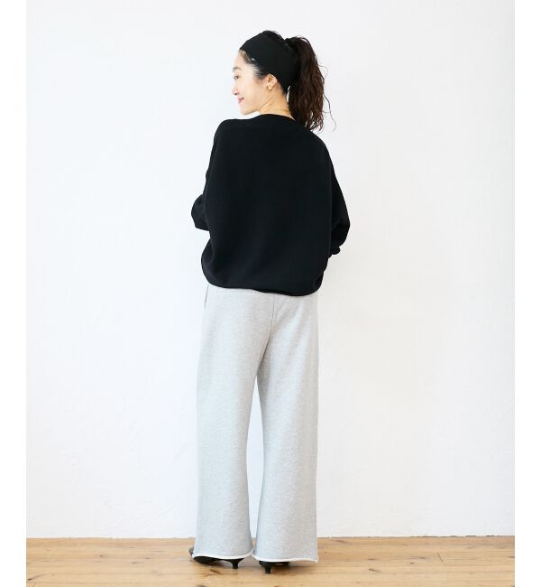  「《手洗い可能》ミラノリブラメ入り裾ラウンドニット」|ニット・セーター|