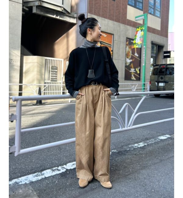  「《手洗い可能》ミラノリブラメ入り裾ラウンドニット」|ニット・セーター|