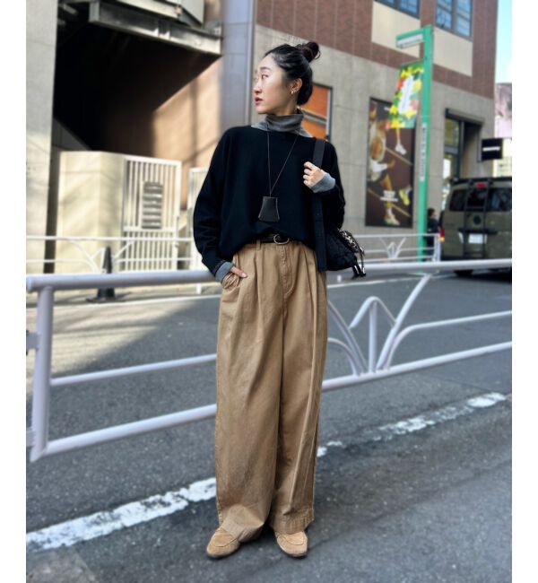  「《手洗い可能》ミラノリブラメ入り裾ラウンドニット」|ニット・セーター|