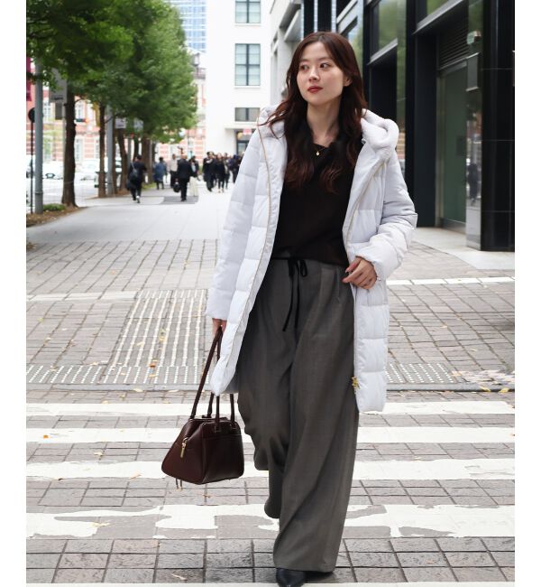  「《手洗い可能》ミラノリブラメ入り裾ラウンドニット」|ニット・セーター|