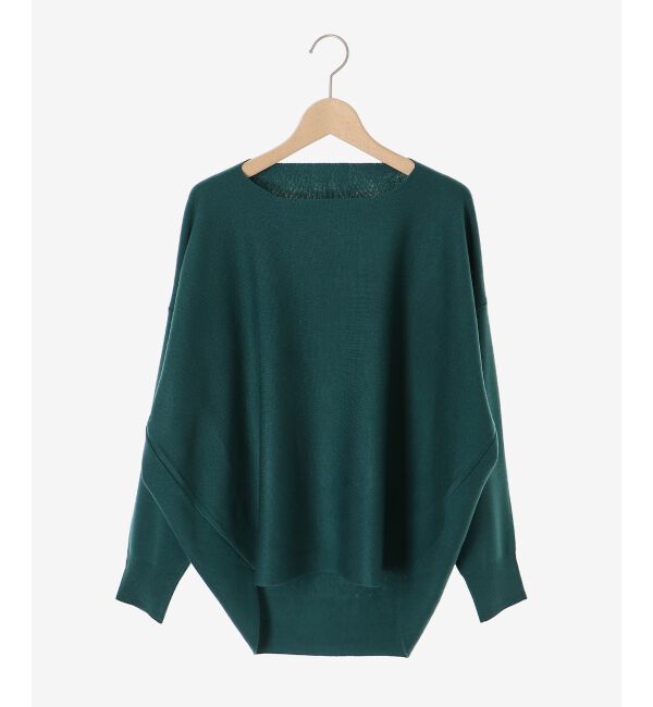  「《手洗い可能》ミラノリブラメ入り裾ラウンドニット」|ニット・セーター|