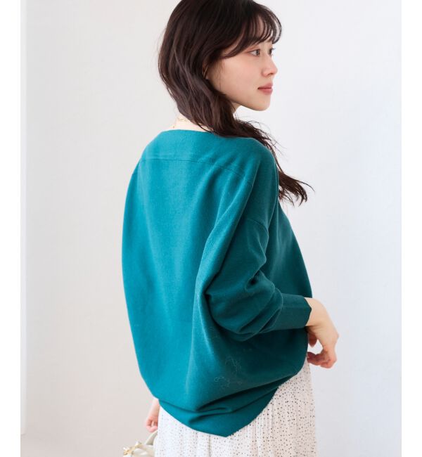  「《手洗い可能》ミラノリブラメ入り裾ラウンドニット」|ニット・セーター|