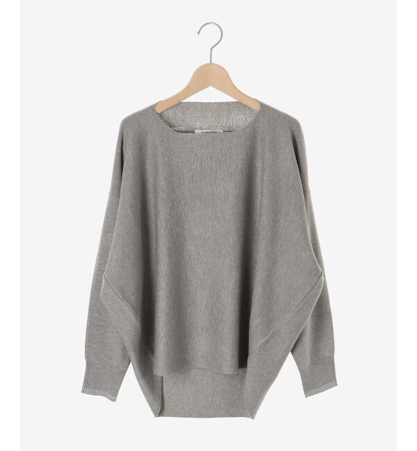  「《手洗い可能》ミラノリブラメ入り裾ラウンドニット」|ニット・セーター|