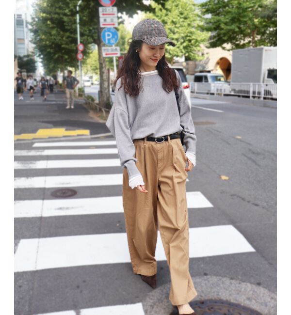  「《手洗い可能》ミラノリブラメ入り裾ラウンドニット」|ニット・セーター|